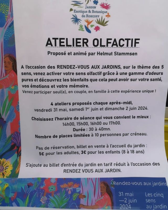 Venez profiter du tarif réduit pendant le week-end des Rdv aux jardins, et ce sera l'occasion de participer à un atelier olfactif pour éveiller les sens 😉 ! #jardinexotique #roscoff #finistere #Bretagne #flowers #flowerpower #fenetresurlabretagne #fenetresurroscoff #botanicalgarden #destinationbretagne #sensationbretagne #toutcommenceenfinistere #breizh #loisirsenfinistere #exoticflowers #couleurs #floraisons #soleil #rdvauxjardins #atelierolfactif